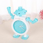 Дитячий настільний годинник-будильник Робот. Блакитний