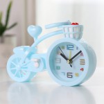 Настільний дитячий годинник-будильник Велосипед. Світло блакитний
