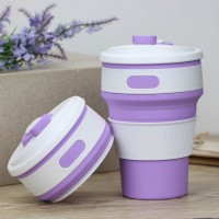 Складна силіконова чашка Collapsible. Лілова
