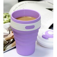 Складна силіконова чашка Collapsible. Лілова