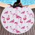 Пляжное полотенце Фламинго из микрофибры, круглое  в  Интернет-магазин Zelenaya Vorona™ 1
