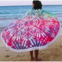 Пляжное полотенце Акварели из микрофибры, круглое
