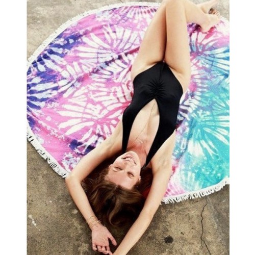 Пляжное полотенце Акварели из микрофибры, круглое  в  Интернет-магазин Zelenaya Vorona™ 1