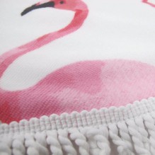 Пляжное полотенце Фламинго из микрофибры, круглое