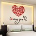 Акриловая 3D наклейка "Loving You" красный 60х60см  в  Интернет-магазин Zelenaya Vorona™ 2