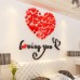Покупка  Акриловая 3D наклейка "Loving You" красный 60х60см в  Интернет-магазин Zelenaya Vorona™