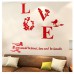 Акриловая 3D наклейка "Love" красный  в  Интернет-магазин Zelenaya Vorona™ 1