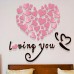Акриловая 3D наклейка "Loving You" светло-фиолетовый 60х60см  в  Интернет-магазин Zelenaya Vorona™ 2