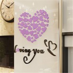 Акриловая 3D наклейка "Loving You" светло-фиолетовый 60х60см