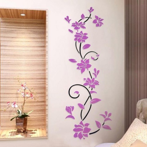 Акриловая 3D наклейка "Liana" светло-фиолетовый  в  Интернет-магазин Zelenaya Vorona™ 1