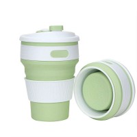 Складна силіконова чашка Collapsible. Зелена