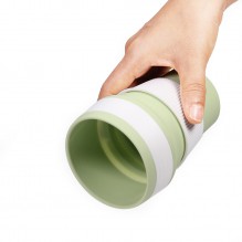 Складна силіконова чашка Collapsible. Зелена