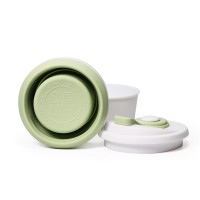 Складна силіконова чашка Collapsible. Зелена