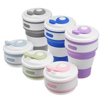 Складна силіконова чашка Collapsible. Зелена