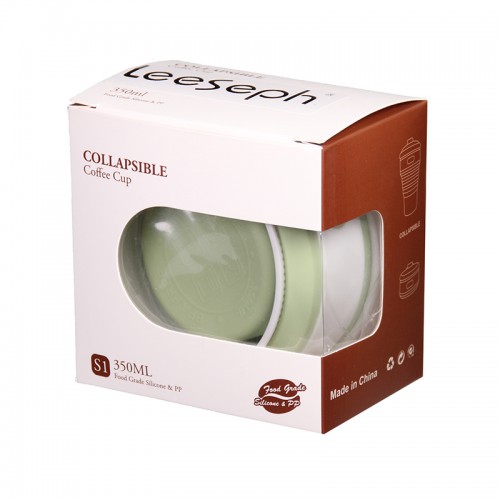 Складная силиконовая чашка Collapsible. Зеленая   в  Интернет-магазин Zelenaya Vorona™ 3