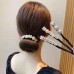 Елегантна шпилька-твістер для волосся з перлиною прикрасою  в  Интернет-магазин "Зелена Ворона" 3