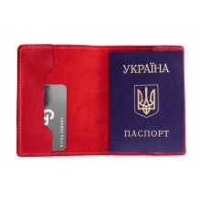 Обложка на паспорт Grande Pelle. Красная