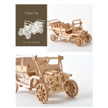  3D дерев'яний конструктор Wooden Art модель Ретро автомобіль