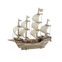  3D дерев'яний конструктор модель Корабель з вітрилами Silk Ship