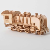  3D дерев'яний конструктор Wooden Art модель Паровоз