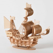  3D дерев'яний конструктор Wooden Art модель Вітрильник
