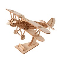  3D дерев'яний конструктор Wooden Art модель Біплан