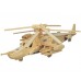 Покупка  3D Деревянный конструктор. Модель Вертолет КА-50 Черная акула в  Интернет-магазин Zelenaya Vorona™