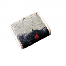 Жіночий текстильний гаманець Кіт в окулярах