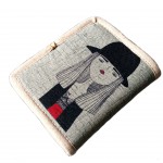Гаманець текстильний Дівчина в капелюсі