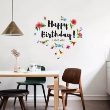 Наклейка на стіну Happy Birthday