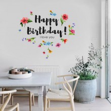 Наклейка на стіну Happy Birthday