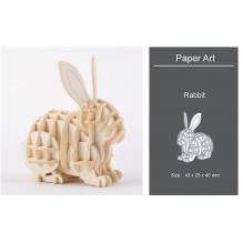 3D модель для збірки Paper Art Кролик
