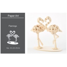 3D модель для збірки Paper Art Фламінго