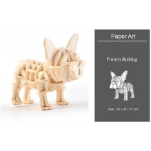 3D модель для збірки Paper Art Французький бульдог
