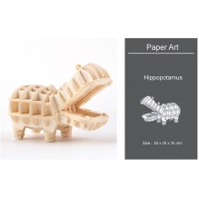 3D модель для збірки Paper Art Бегемот