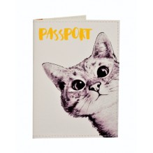 Обкладинка на паспорт Цікавий котик