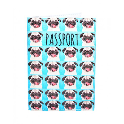 Покупка  Обкладинка на паспорт Мопси в  Интернет-магазин "Зелена Ворона"
