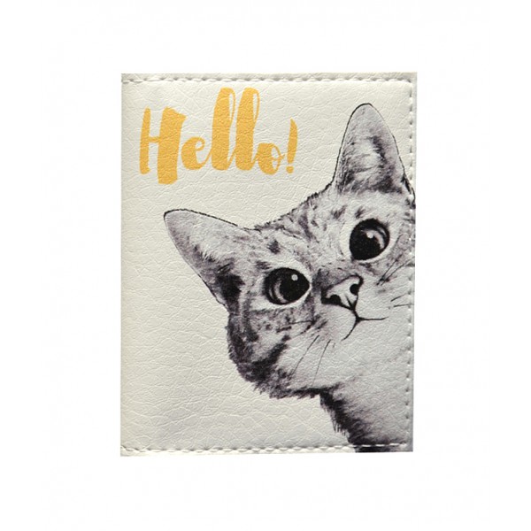 Обложка на ID паспорт Любопытный котик