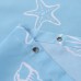 Тканинна шторка для ванної та душу Sea Breeze блакитного кольору 180x200 см  в  Интернет-магазин "Зелена Ворона" 2