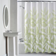 Тканинна шторка для ванної та душу Листя 180x200 см