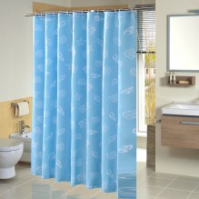 Тканинна шторка для ванної та душу Sea Breeze блакитного кольору 180x200 см