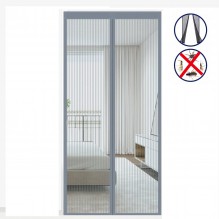 Антимоскітна сітка - штора на двері 90х205 сіра
