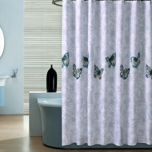 Тканинна шторка для ванної та душу Butterflies 180x200 см