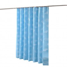 Тканинна шторка для ванної та душу Sea Breeze блакитного кольору 180x200 см