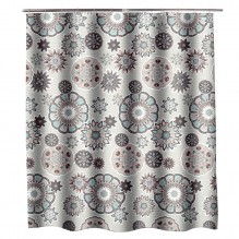 Тканинна шторка для ванної та душу в Етно стилі 180x200 см