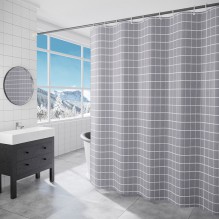 Тканинна шторка для ванної та душу Decor Сell сіра 180x200 см