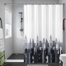 Тканинна шторка для ванної та душу у міському стилі City 180x200 см