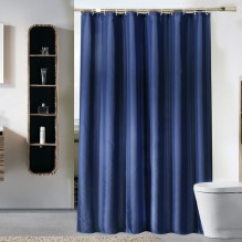 Тканинна шторка для ванної та душу Blue frost темно-синього кольору 180x200 см