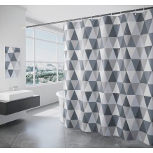 Тканинна шторка для ванної та душу Triangles 180x200 см