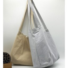 Летняя текстильная сумка. Светло-серая